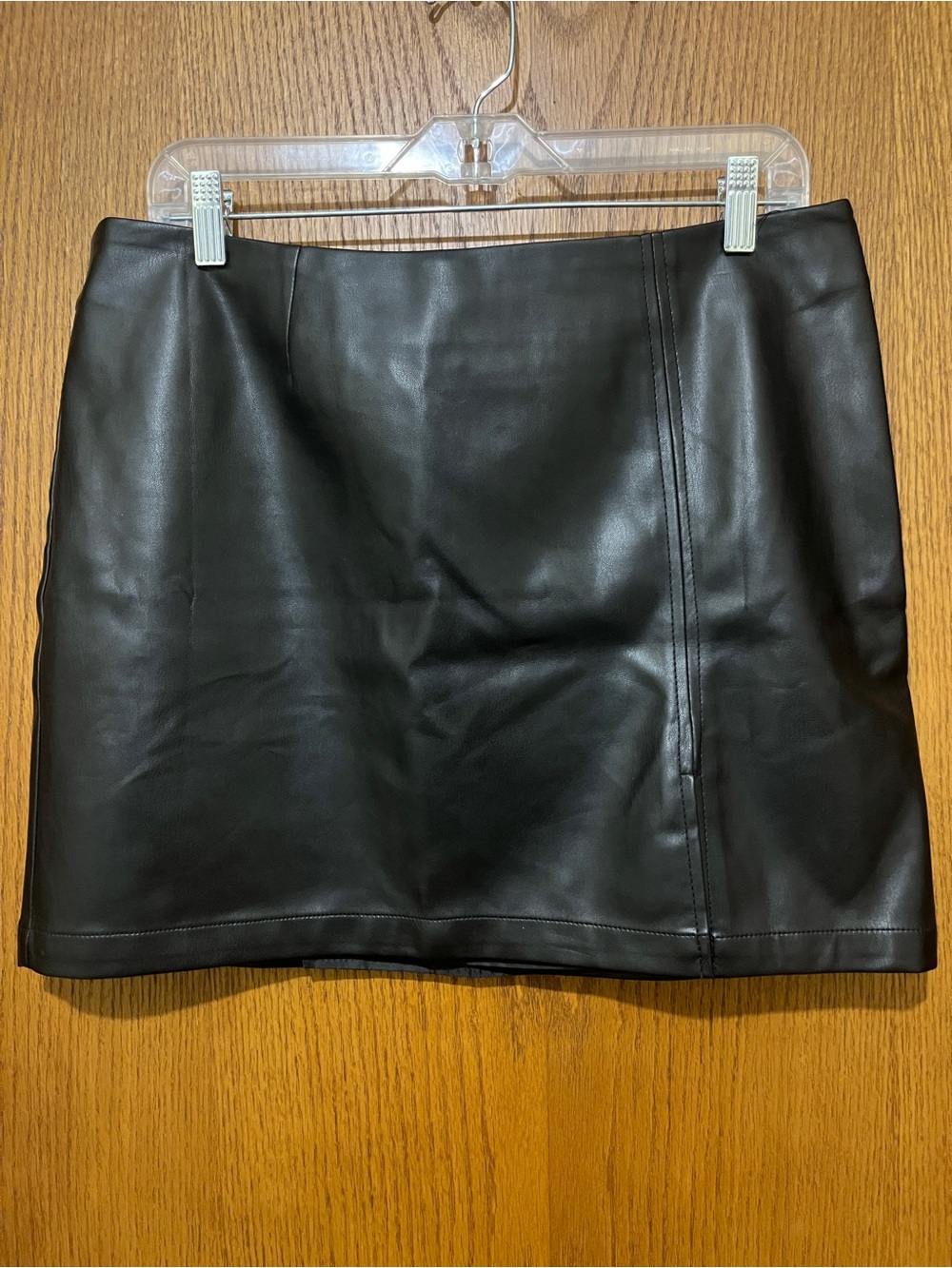 Juicy Couture Black Faux Leather Mini Skirt